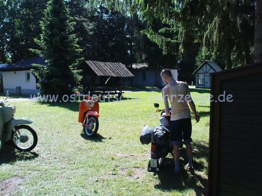 Ankunft auf dem Platz und am Bungalow