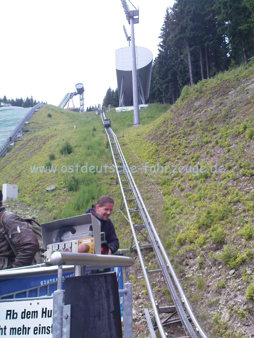 Auffahrt zur Sprungschanze in Klingenthal