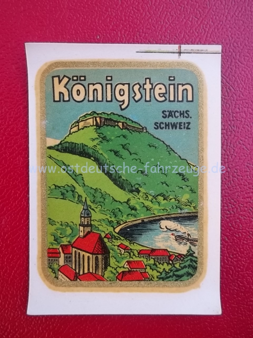 Königstein - Sächsische Schweiz, ca. 4,5x6 cm, von 1956