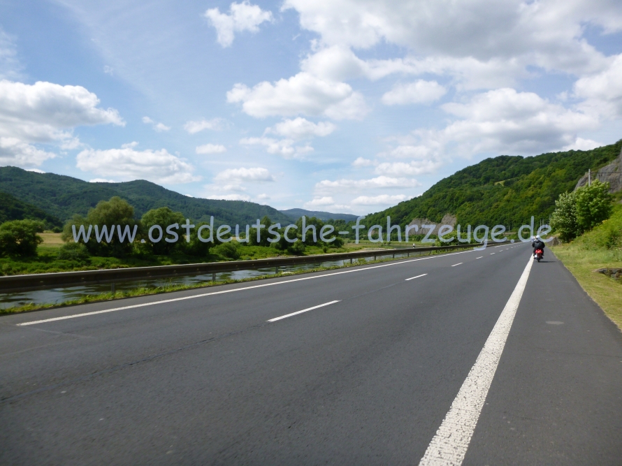 Und sehr freie Schnellstraßen - diese führt nach Usti nad Labem