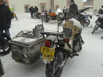 &quot;Brexit means Brexit&quot; (Theresa May)<br />Dieser Winterfahrer reiste aus dem Vereinigten Königreich an und machte aus seiner Haltung zur EU keinen Hehl.