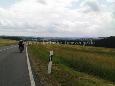 Und dann geht es weiter Richtung Fichtelberg. Wir fuhren durch Freiberg.