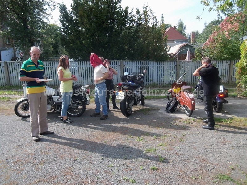 Ankunft bei Max, bei dieser Hitze raus aus den Klamotten