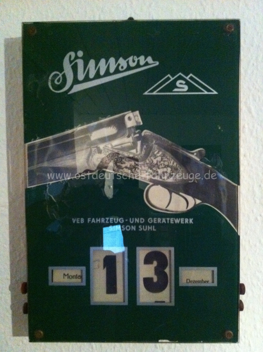 Dauerkalender mit Jagdwaffe