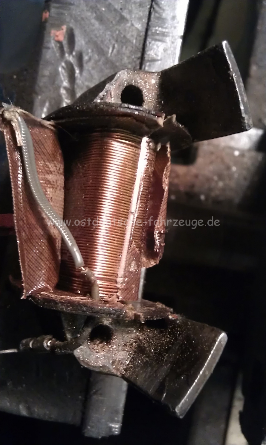 Die Sekundärwicklung ist nun entfernt